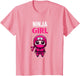 Birthday Ninja Girl Cute Kids Ninja