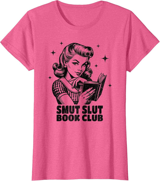 Smut Slut Reading Spicy Bookish Retro Housewife Quote Saying