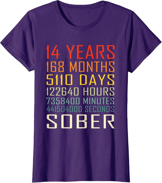 14 Year Sobriety Anniversary Vintage 14 Years Sober