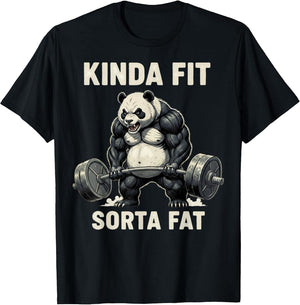 Kinda Fit Sorta Fat Funny Gym Panda Fitness Workout Lover