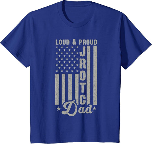 Loud and Proud JROTC Dad Junior ROTC Vintage American Flag