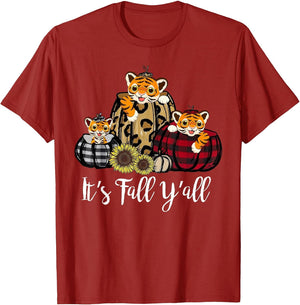 Tiger It's Fall Y'all Thanksgiving Animal Lover Gifts