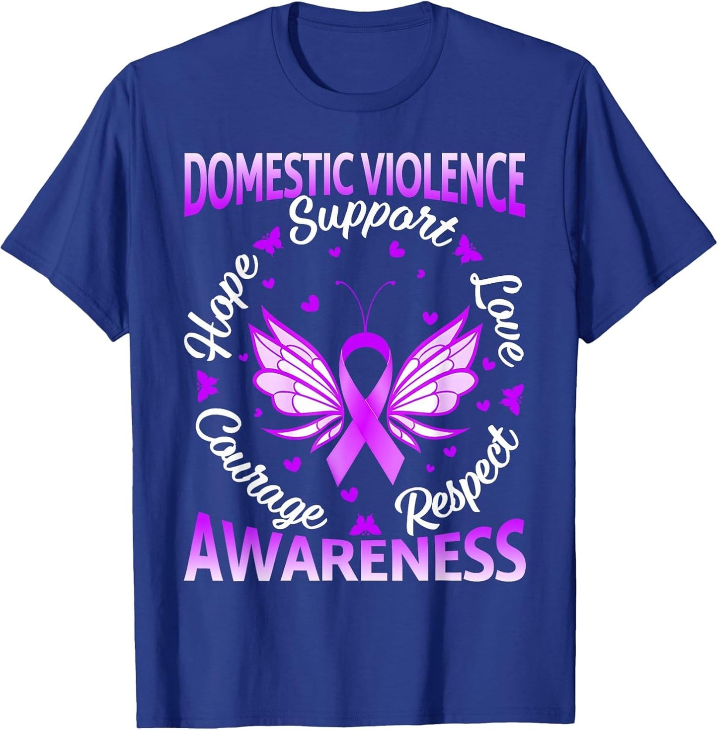 Domestic Violence Awareness Love Support Purple Butterflies