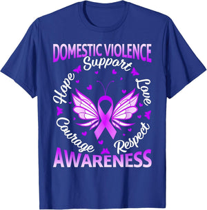 Domestic Violence Awareness Love Support Purple Butterflies