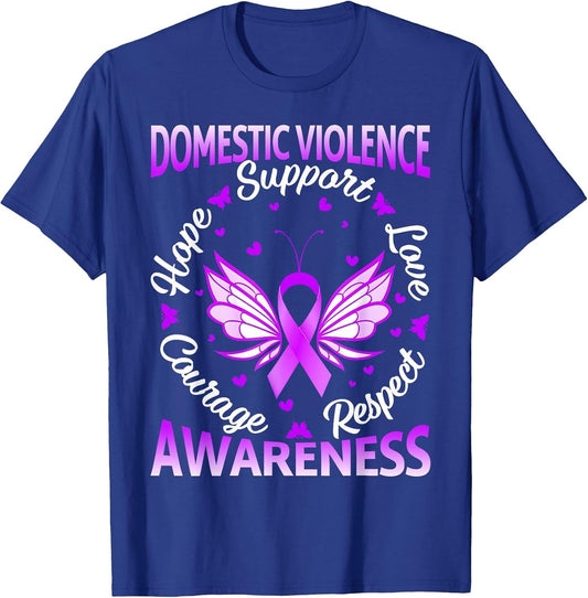 Domestic Violence Awareness Love Support Purple Butterflies
