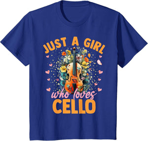 Cello Musical Girls Women Just A Girl Who Loves Cello