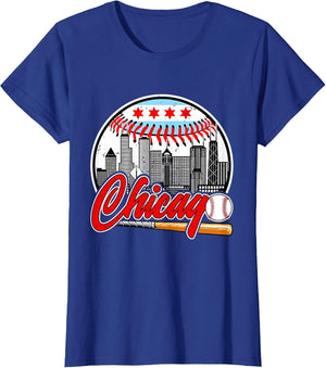 Vintage Chicago Design Funny Baseball Lover Player