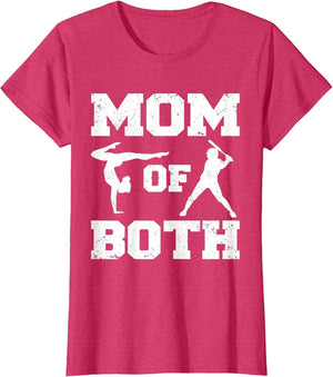 Mom of Both Funny Baseball Gymnastics Mom
