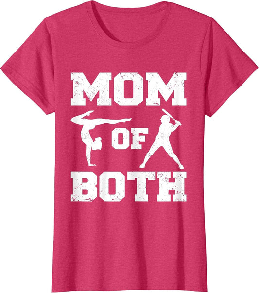 Mom of Both Funny Baseball Gymnastics Mom