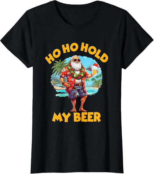 Ho Ho Hold My Beer Christmas in July Summer Santa Sunglasses