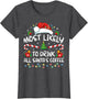Most Likely to Drink All Santa's Coffee Christmas Pajamas