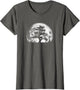 Retro Full Moon and Minimalist Pine Tree Vintage Graphic