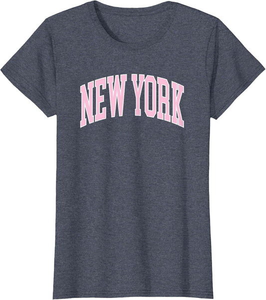 New York Souvenir Pink Retro Preppy Throwback Classic