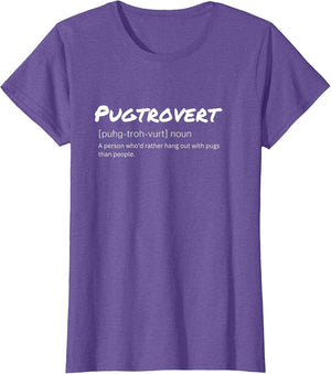 Pugtrovert Definition Outgoing Pug Humor for Dog Dads
