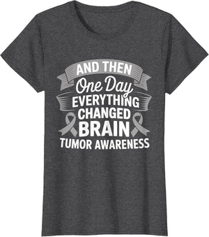 Brain Tumor Awareness Gray Ribbon Brain Cancer Support