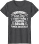 Brain Tumor Awareness Gray Ribbon Brain Cancer Support