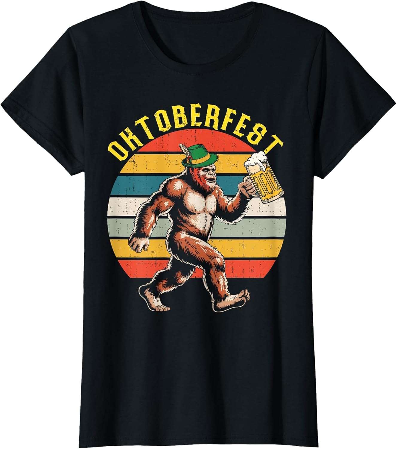 Sasquatch Oktoberfest Funny Beer Mug Bavarian Hat Men Women