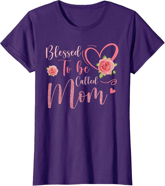 Blessed to Be Called Mom Cute Floral Women Mothers Day