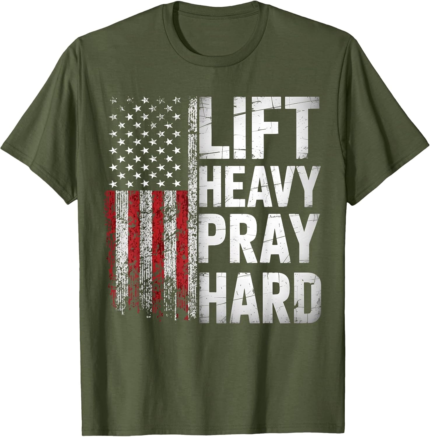 Lift Heavy Pray Hard Funny Gym Christian Lifting Men Women