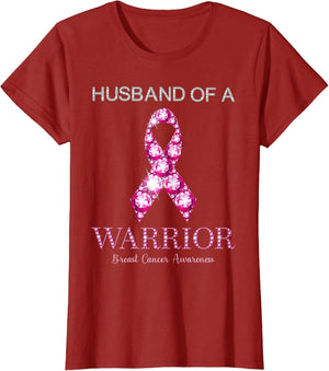 Husband of A Warrior Breast Cancer Awareness Pink Ribbon
