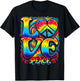 Hippie Peace Sign Tie Dye Heart Groovy