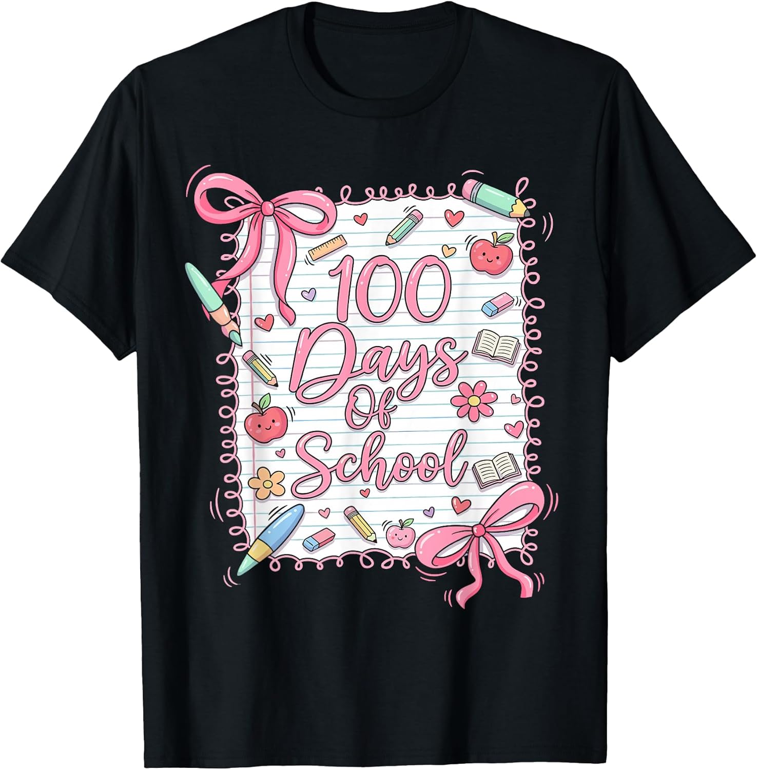 100 Days of School Coquette Bow for Girls 100th Day Teacher