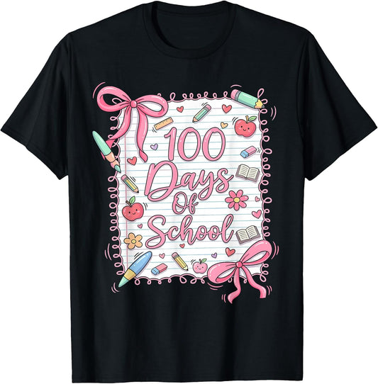 100 Days of School Coquette Bow for Girls 100th Day Teacher