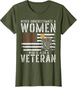 Never Underestimate A Women Who is Also A Veteran Female