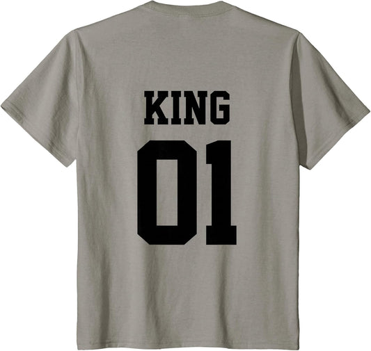 King Queen Jersey Shirts Matching Couple Outfits for Sports