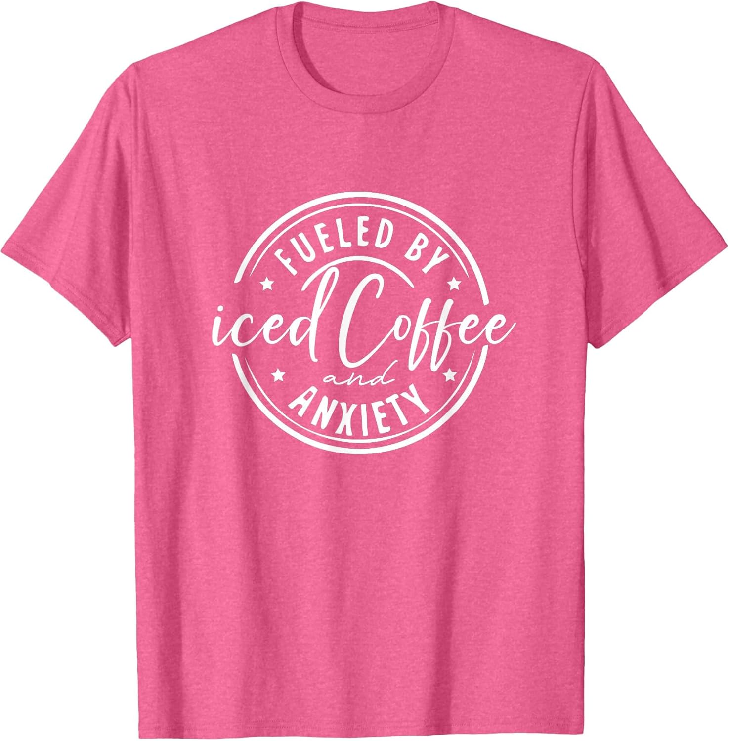 Fueled by Iced Coffee and Anxiety Funny Coffee Caffeine Love