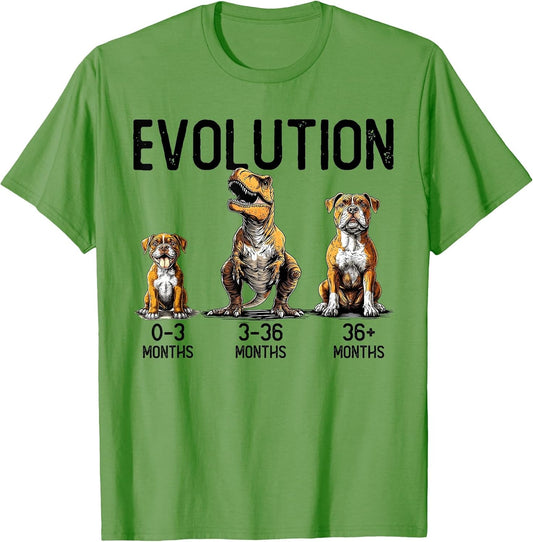 Pitbull Evolution Staffordshire Bull Terrier Dog Dinosaur