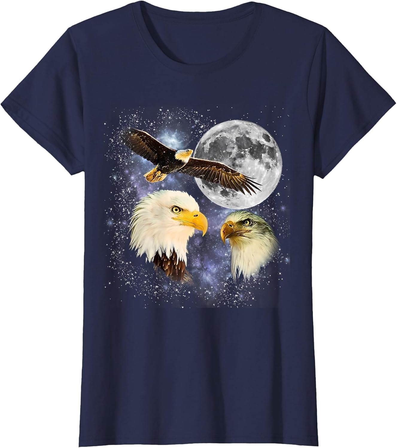 Three Bald Eagle Moon Meme Funny American Bird Eagles Lover