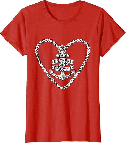 Retro Red Friday Remember Everyone Deployed Vintage Navy