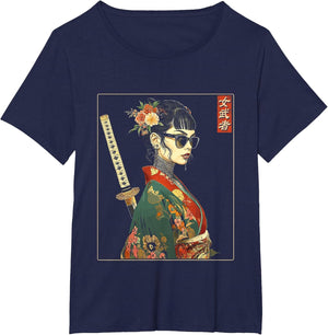 Japanese Gothic Samurai Art Woman with Katana Sword