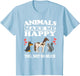 Animals Make Me Happy You Not So Much Dog Cat Horse Funny