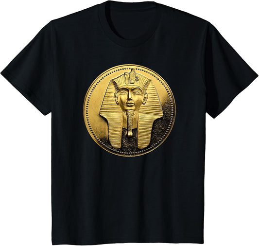 Black Ancient Egyptian Golden Pharoah Coin King TUT