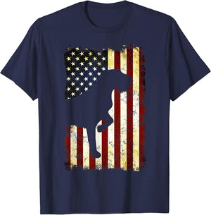 Wirehaired Pointing Griffon Silhouette American Flag