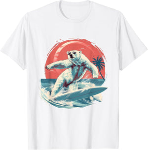 Polar Bear Ocean Sea Animal Surfing Ocean Sea Polar Bear
