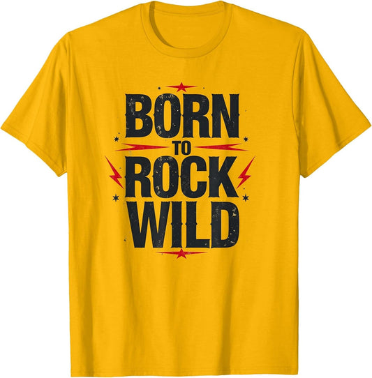 Born to Rock Wild Vintage Rock and Roll Design