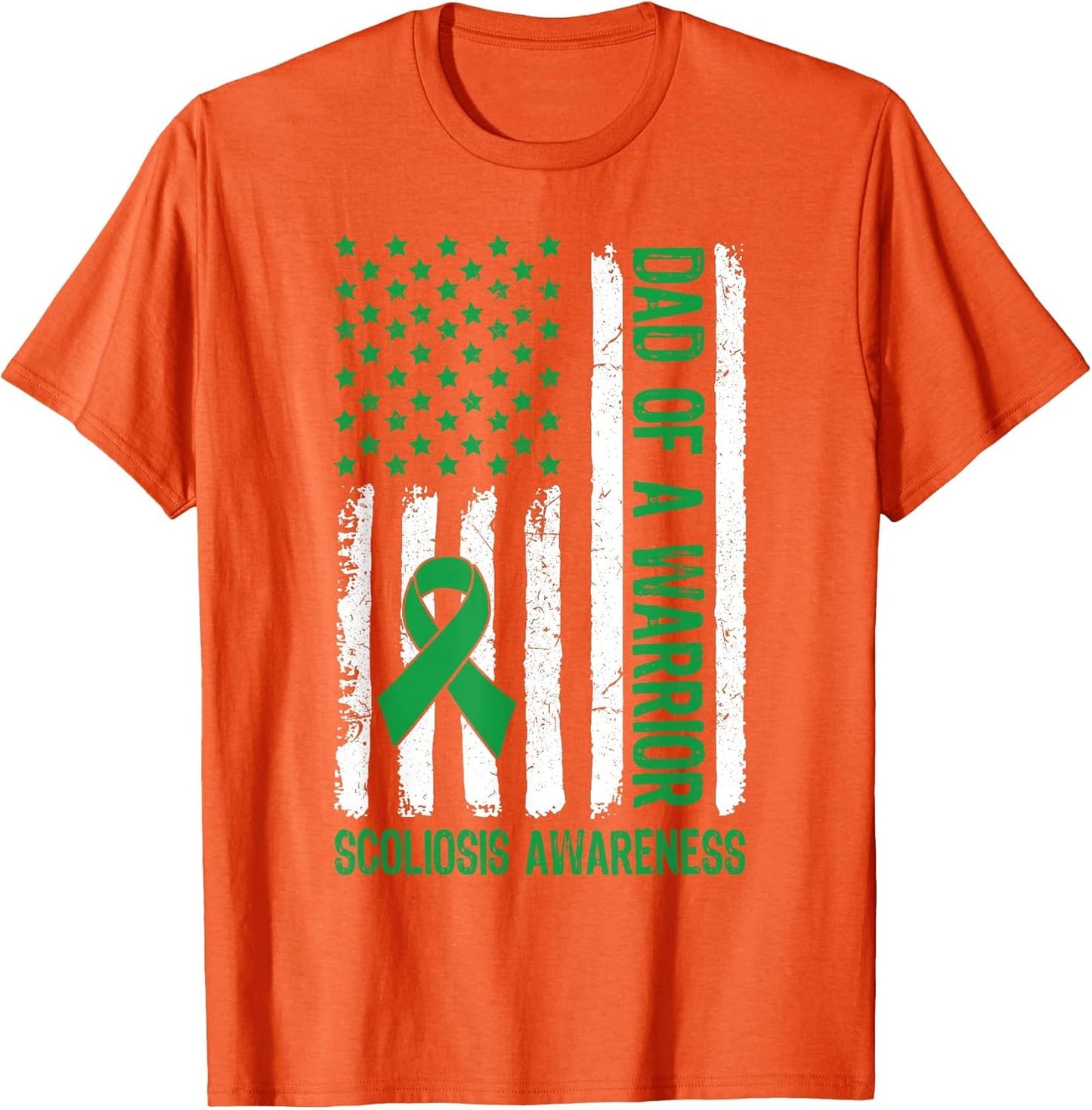 Dad of A Warrior Scoliosis Awareness Family US Flag