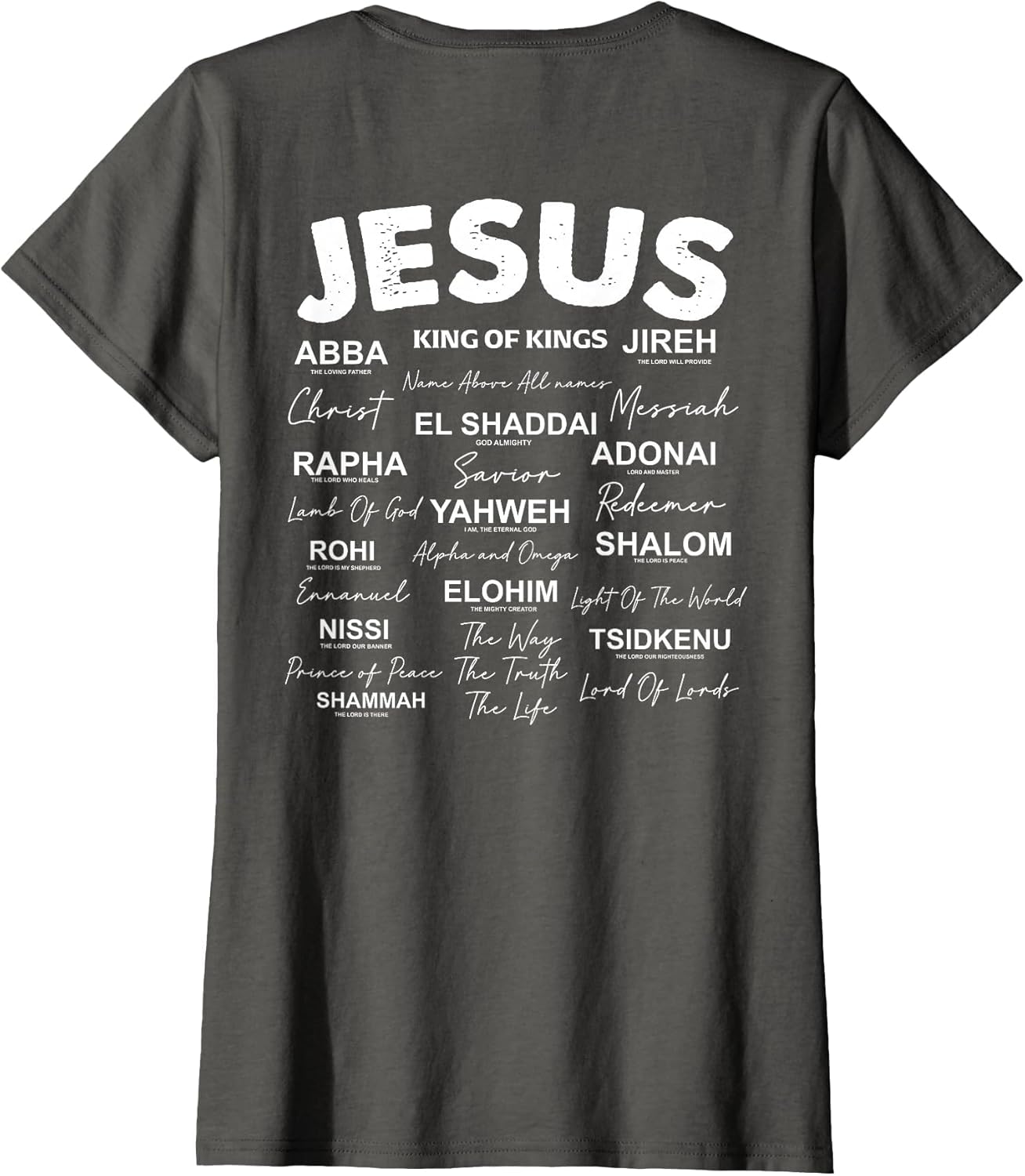 Jesus is King Names of God Hebrew Jesus Christian (On Back)