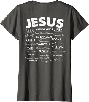 Jesus is King Names of God Hebrew Jesus Christian (On Back)
