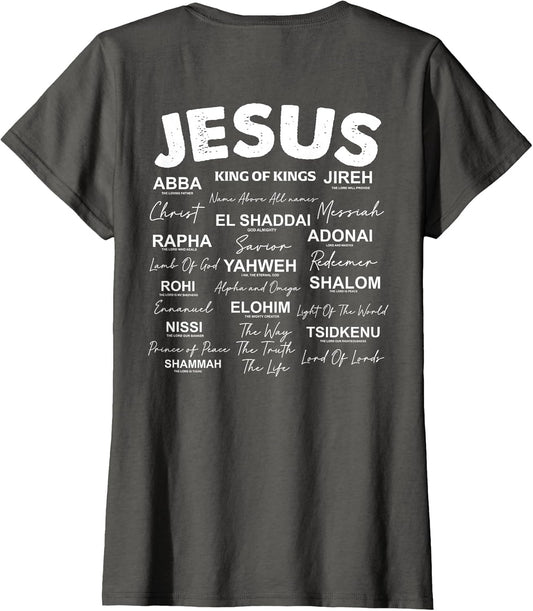 Jesus is King Names of God Hebrew Jesus Christian (On Back)