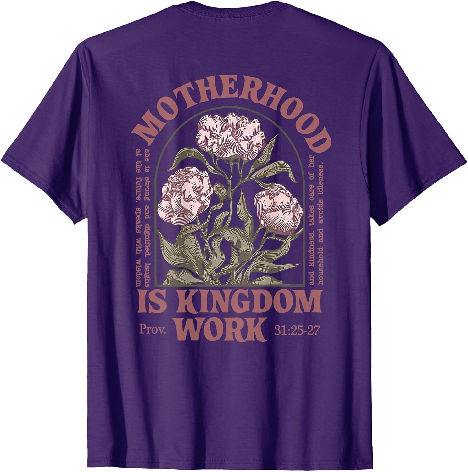 Motherhood is Kingdom Work Flower (on Back)