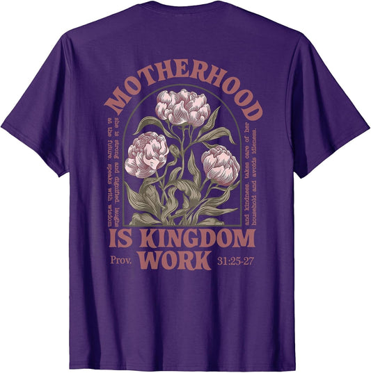 Motherhood is Kingdom Work Flower (on Back)