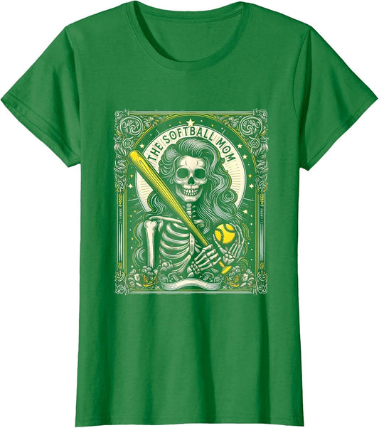 Softball Mom Tarot Card Skeleton Softball Mama Mothers Day