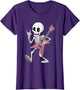 Skeleton Skull Guitar Rock On Heavy Devil Horns Music
