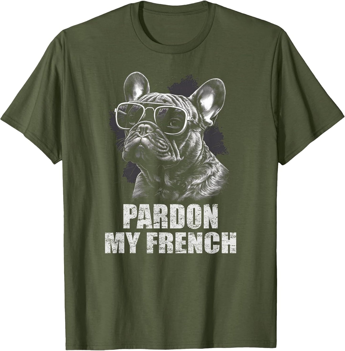 French Bulldog Funny Art with Pardon My French Design