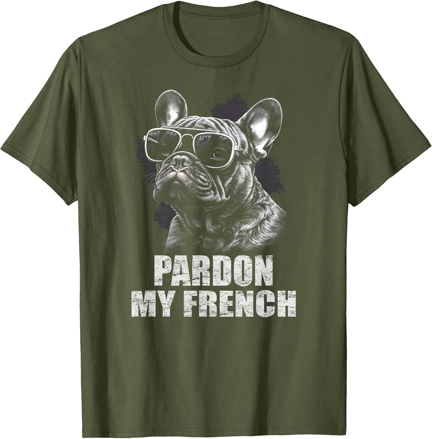 French Bulldog Funny Art with Pardon My French Design