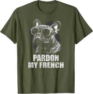 French Bulldog Funny Art with Pardon My French Design